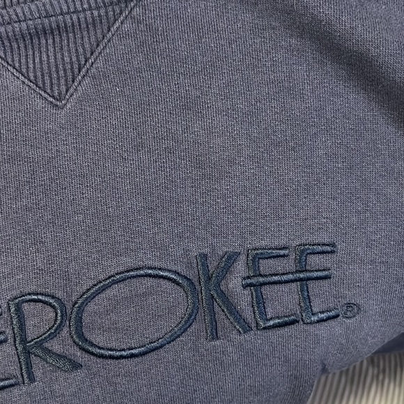 Vintage 90’s Cherokee Tag Embroided Logo Crewneck Sweatshirt Navy Blue - Picture 5 of 5